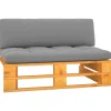 vidaXL - Pallet Middenbank - Bruin - Grenenhout