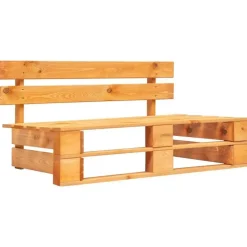 vidaXL - Pallet Middenbank - Bruin - Grenenhout