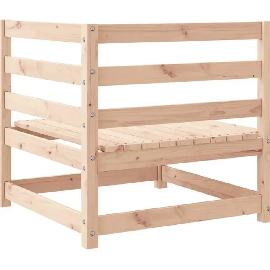 vidaXL - Palletbank - Antraciet - Grenenhout