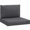 vidaXL - Palletkussen - Antraciet - Stof