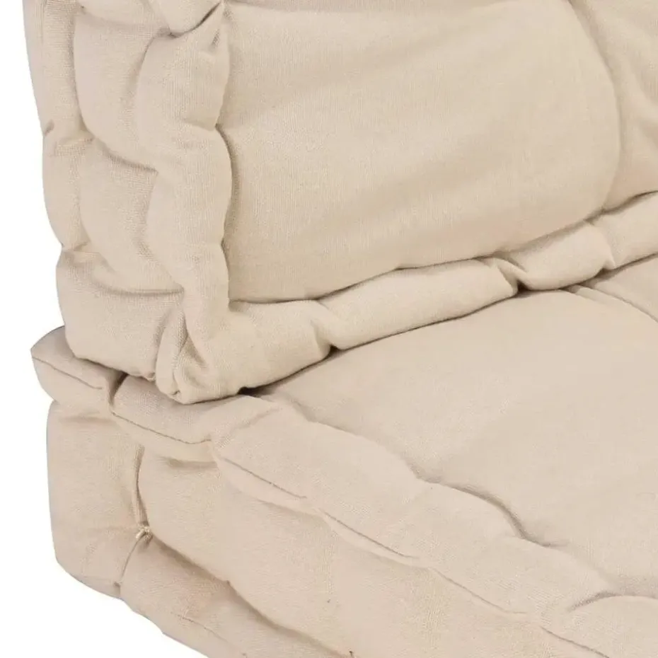 vidaXL - Palletkussen - Beige - Katoen