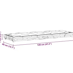 vidaXL - Palletkussen - Beige - Katoen