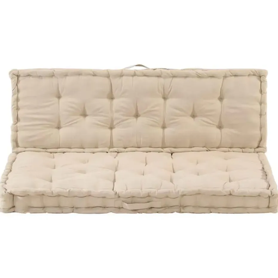 vidaXL - Palletkussen - Beige - Katoen