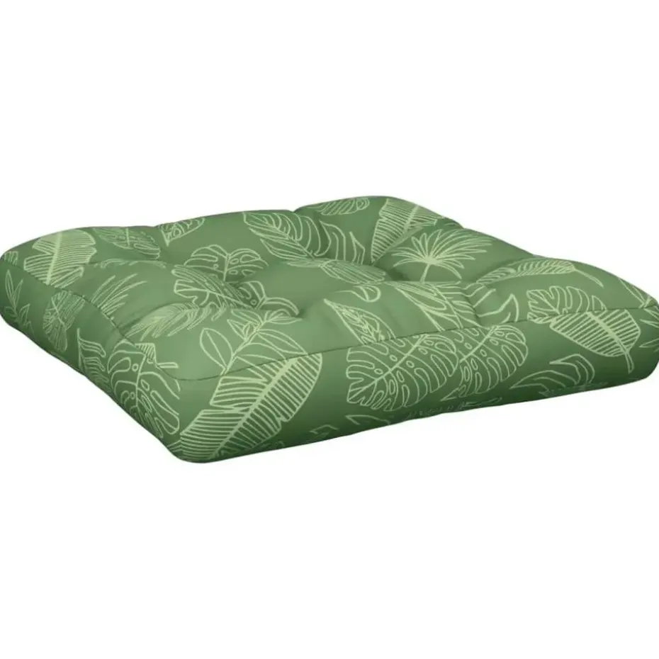 vidaXL - Palletkussen - Groen - Stof - 60 x 60 x 12 cm