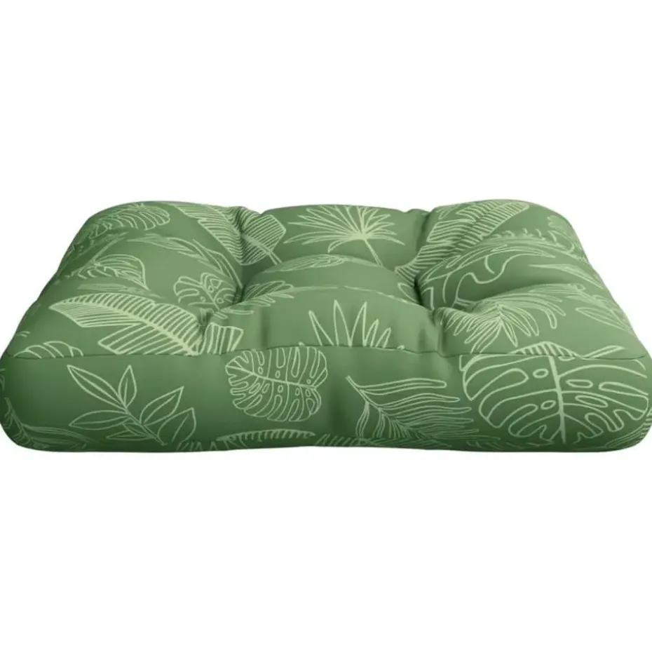 vidaXL - Palletkussen - Groen - Stof - 60 x 60 x 12 cm