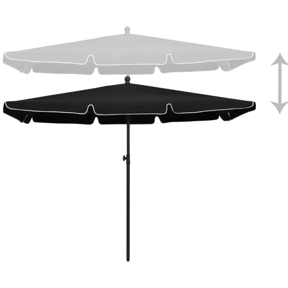 vidaXL - Parasol - Zwart