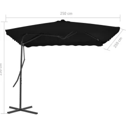 vidaXL - Parasol - Zwart