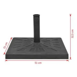 vidaXL - Parasolvoet - Zwart - Staal
