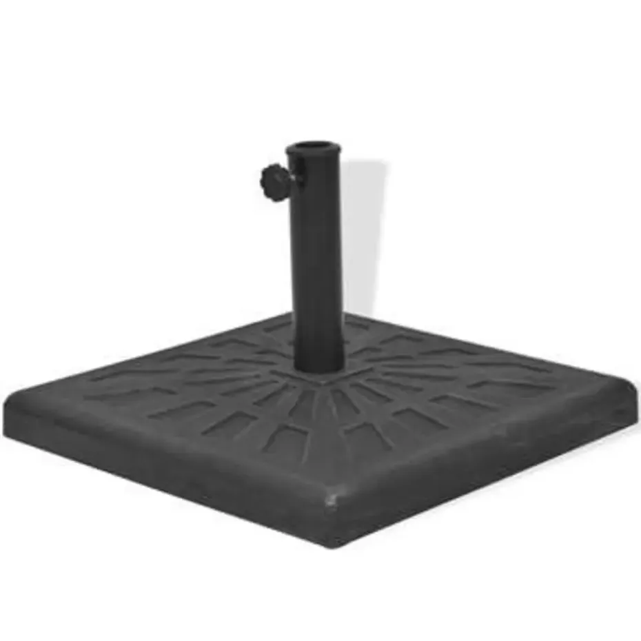 vidaXL - Parasolvoet - Zwart - Staal