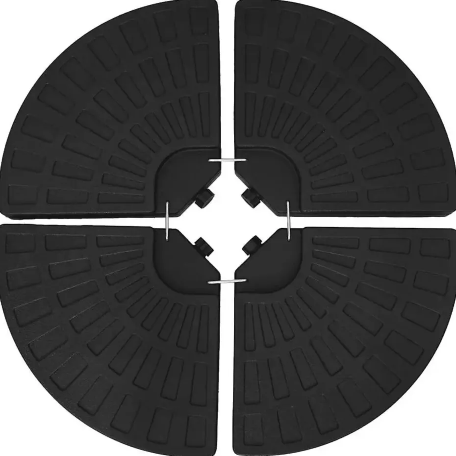 vidaXL - Parasolvoet - Zwart - Kunststof