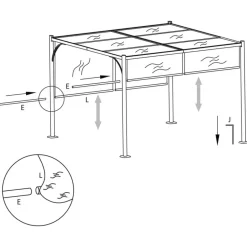 vidaXL - Pergola - Antraciet - Staal