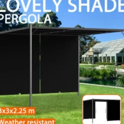 vidaXL - Pergola - Antraciet - Staal