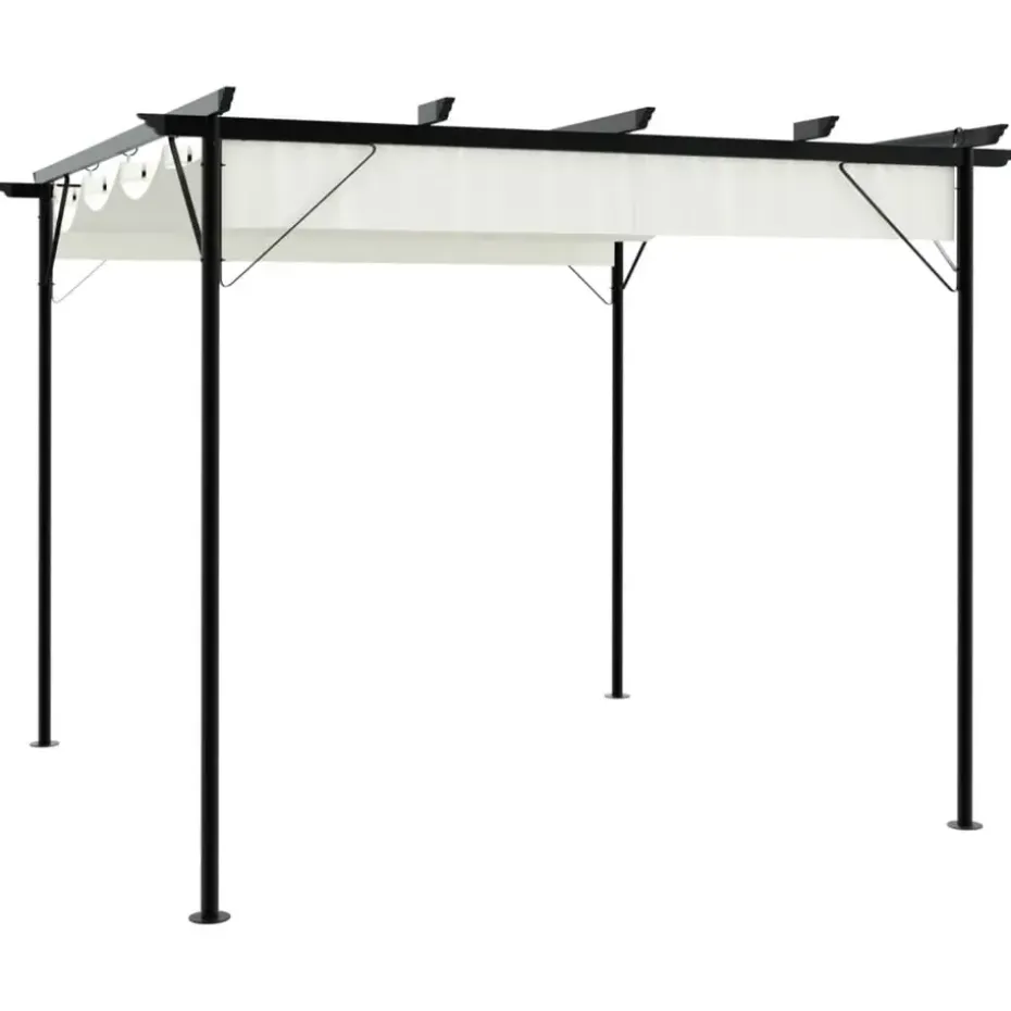 vidaXL - Pergola - Crème - Staal