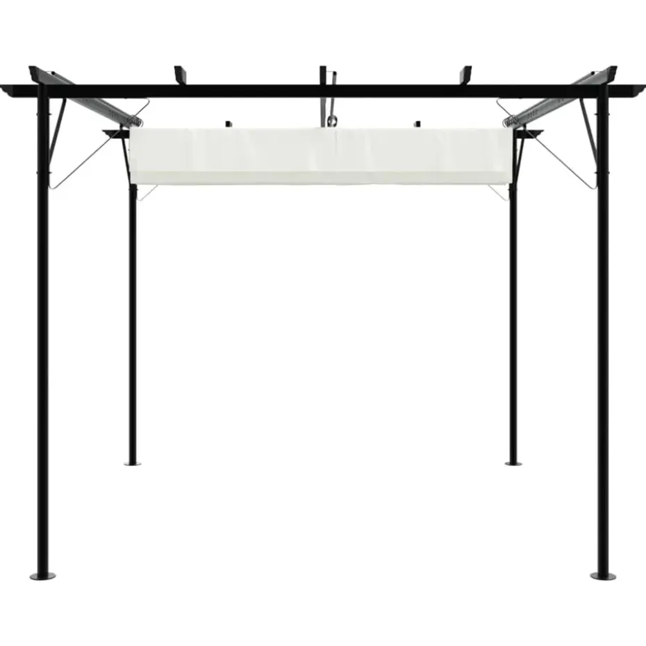 vidaXL - Pergola - Crème - Staal