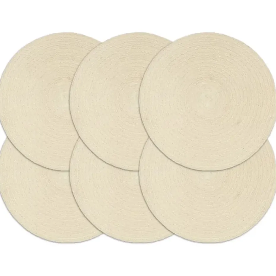 vidaXL - Placemat - Bruin - Katoen - 6 stuks