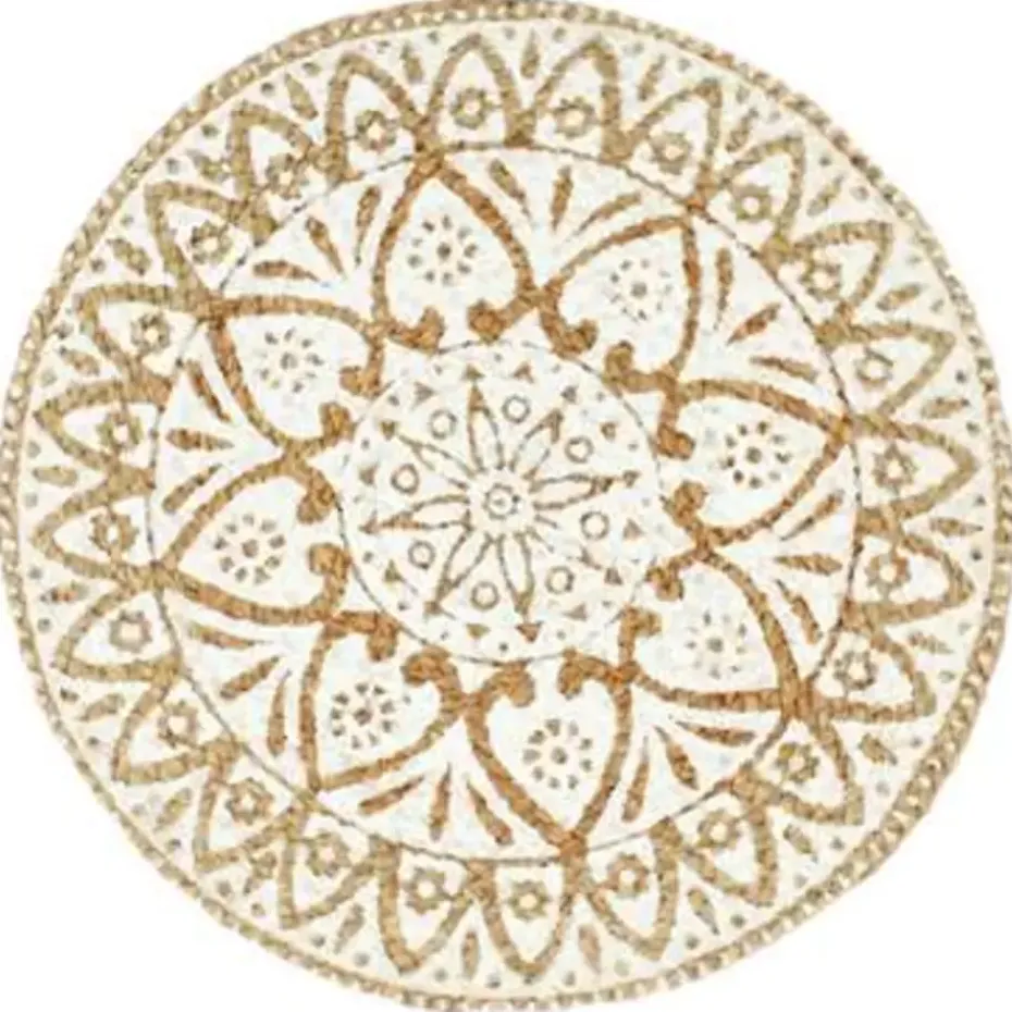 vidaXL - Placemat - Wit - Jute - 6 stuks