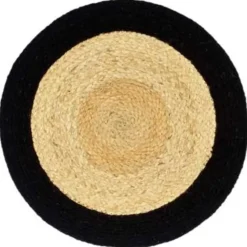 vidaXL - Placemat - Zwart - Katoen - 6 stuks