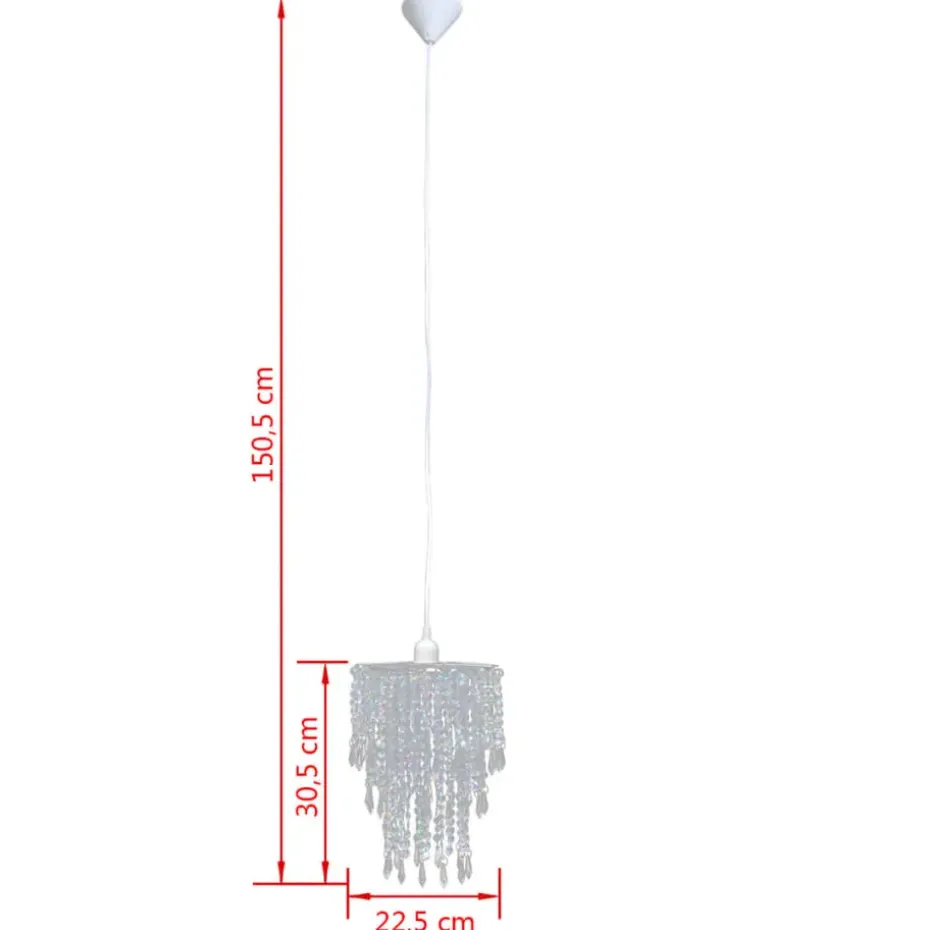 vidaXL - Plafondlamp - Transparent - Staal - 22.5 x 30.5 cm