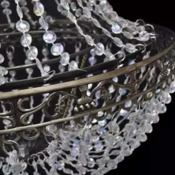vidaXL - Plafondlamp - Transparent - Staal - 36.5 x 46 cm