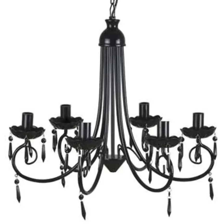 vidaXL - Plafondlamp - Zwart - Metaal - 55.5 x 46 cm