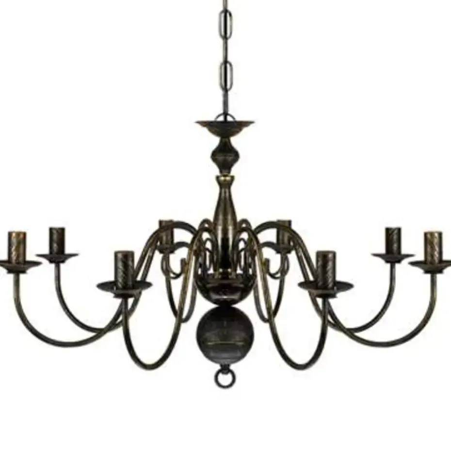 vidaXL - Plafondlamp - Zwart - Metaal - 80 x 45 cm