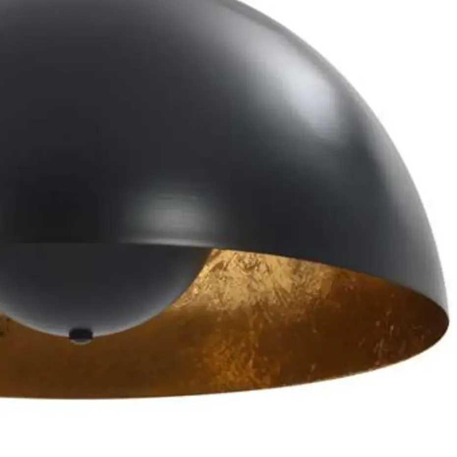 vidaXL - Plafondlamp - Zwart - Metaal - 40 cm - 2 stuks