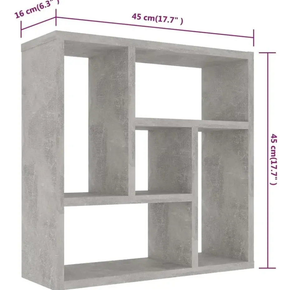 vidaXL - Plank - Grijs - Bewerkt hout