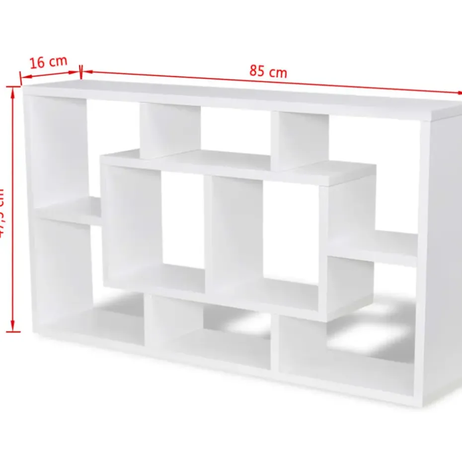 vidaXL - Plank - Wit - Bewerkt hout