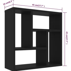 vidaXL - Plank - Zwart - Bewerkt hout