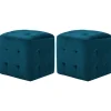 vidaXL - Poef - Blauw - Stof