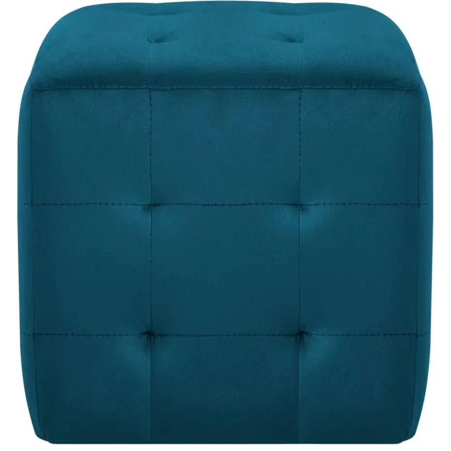 vidaXL - Poef - Blauw - Stof