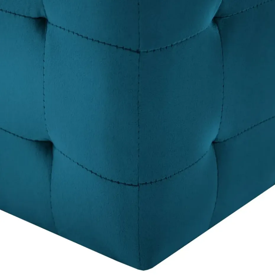 vidaXL - Poef - Blauw - Stof