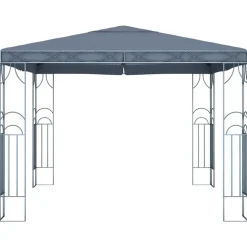 vidaXL - Prieel Met Lichtslinger - Antraciet - Stof - 300 x 300 cm