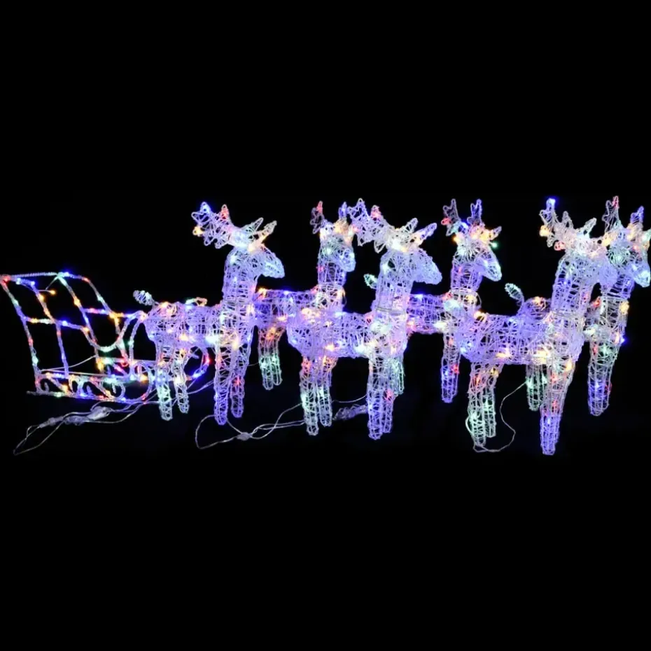vidaXL - Rendieren En Slee Kerstversiering - Multicolour
