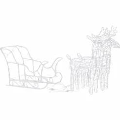 vidaXL - Rendieren En Slee Kerstversiering - Multicolour
