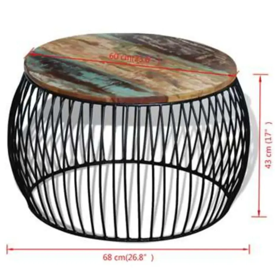 vidaXL - Salontafel - Bruin - Hout - 68 x 37 cm