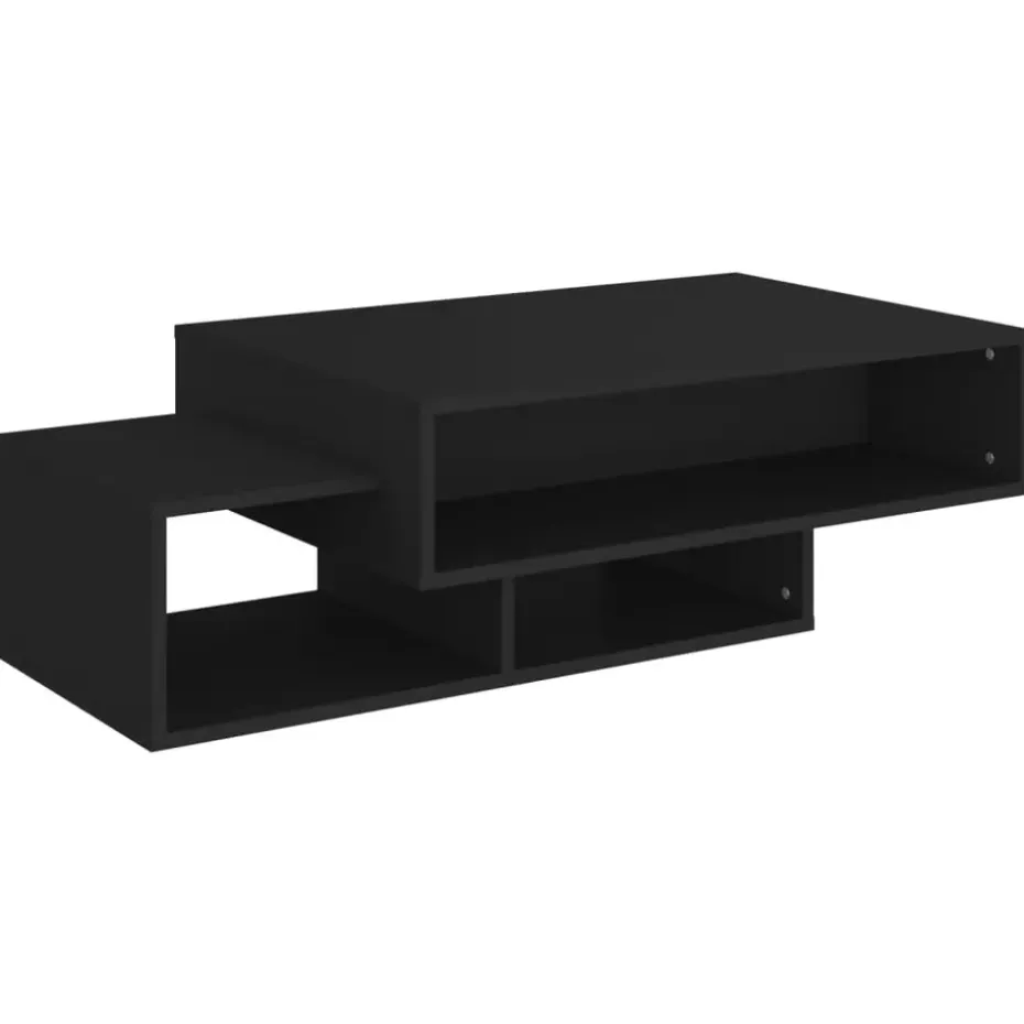 vidaXL - Salontafel - Zwart - Bewerkt hout