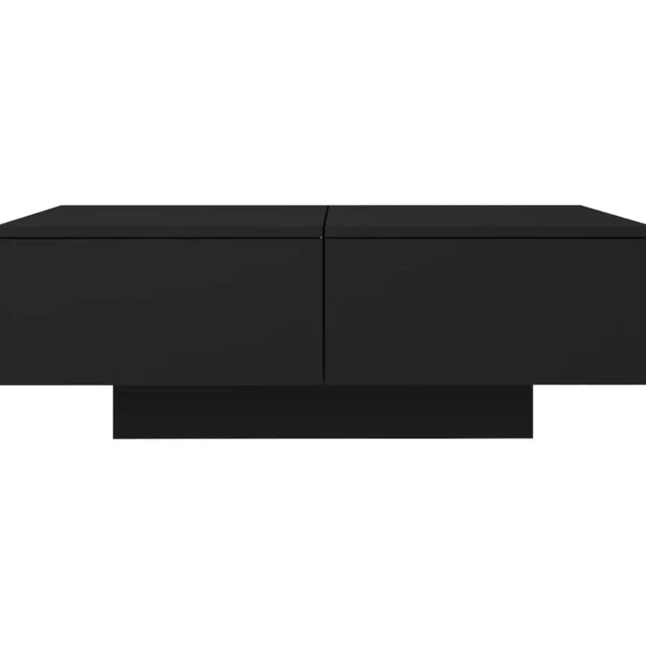 vidaXL - Salontafel - Zwart - Bewerkt hout - 90 x 60 x 31 cm