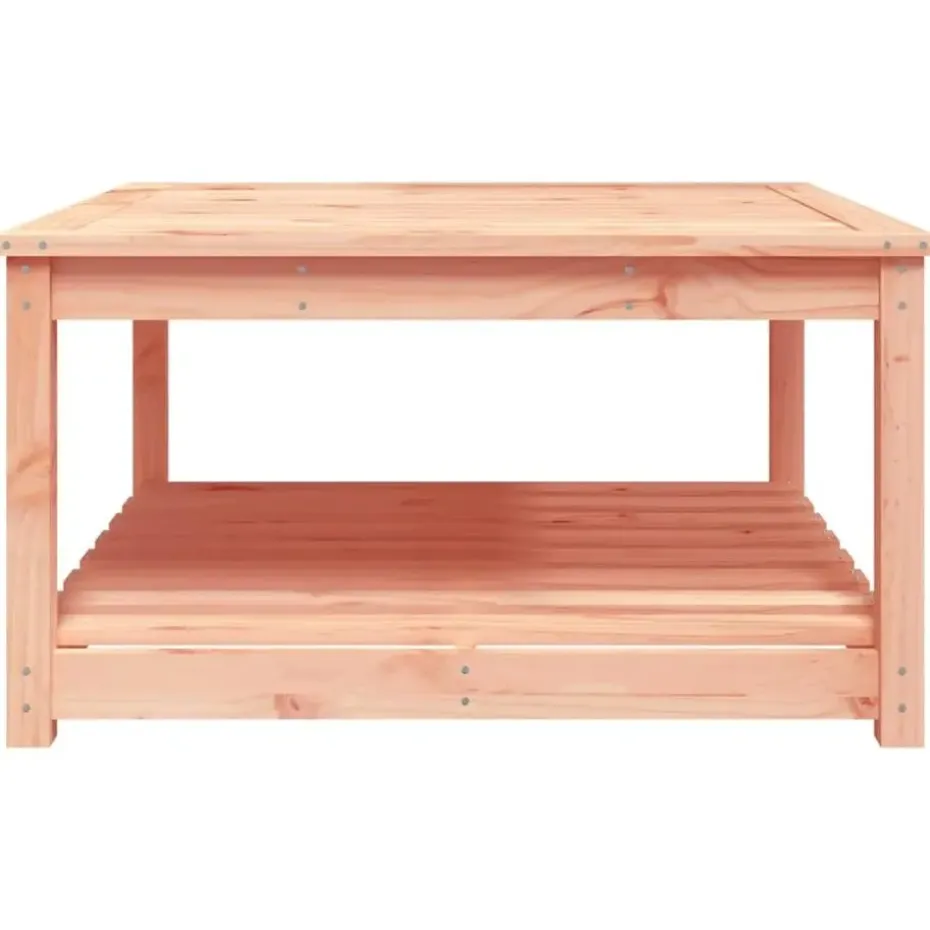 vidaXL - Salontafel met opbergruimte - Naturel - Douglashout - 82,5x82,5x45 cm