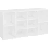 vidaXL - Schoenenbank - Wit - Bewerkt hout - 103x30x55 cm