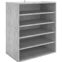 vidaXL - Schoenenkast - Grijs - Bewerkt hout - 60 x 35 x 70 cm