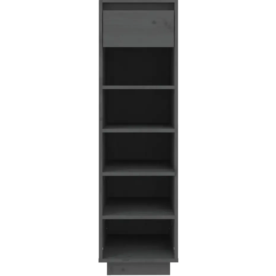 vidaXL - Schoenenkast - Grijs - Grenenhout