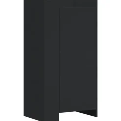 vidaXL - Schoenenkast 10 paar met 1 deur - Zwart - Bewerkt hout - 52x37.5x100 cm