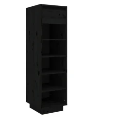 vidaXL - Schoenenkast - Zwart - Grenenhout