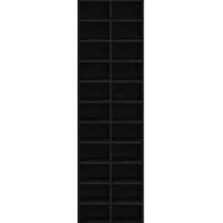vidaXL - Schoenenkast - Zwart eiken - Bewerkt hout - 22 paar - 54x34x183 cm