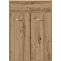 vidaXL - Schoenenkast met 1 lade 2 deuren - Artisan eiken - Hout - 60x35x84 cm
