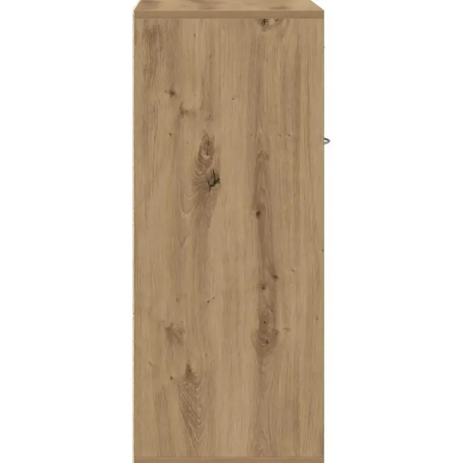 vidaXL - Schoenenkast met 1 lade 2 deuren - Artisan eiken - Hout - 60x35x84 cm