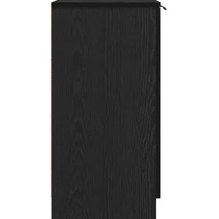 vidaXL - Schoenenkast met 2 deuren - Zwart eiken - Bewerkt hout - 59x35x70 cm