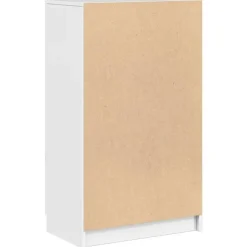 vidaXL - Schoenenkast met 2 deuren - Hoogglans wit - Hout - 59x35x100.5 cm