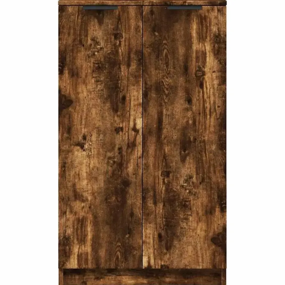 vidaXL - Schoenenkast met 2 deuren - Gerookt eiken - Hout - 59x35x100 cm